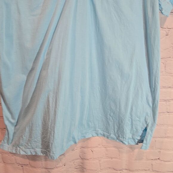 Woman Within Light Blue V Neck T Shirt Size 18/20 - Picture 3 of 8